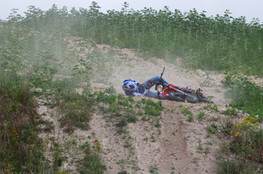 Chute avec la 125 XLS - Alex