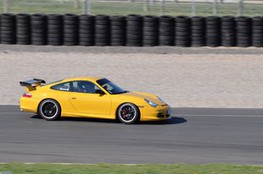 Ligne droite Porsche 911 GT3 jaune