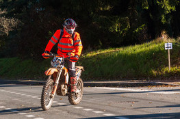 Saint-Jory - d&eacute;part moto