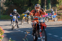 Saint-Jory - d&eacute;part moto
