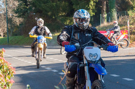 Saint-Jory - d&eacute;part moto